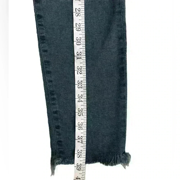 Joe’s Jeans Women’s High Rise Skinny Ankle Jeans Dark Gray Wash Frayed Hem Sz 31 - Picture 9 of 10